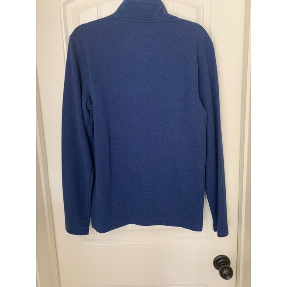 APT 9 PREMIER FLEX MENS PULLOVER SWEATER QUARTER ZIP LONG SLEEVE SIZE SMALL BLUE - Picture 2 of 2